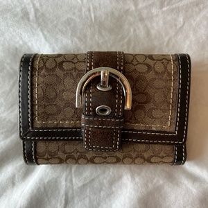 Coach Brown Signature Logo Wallet